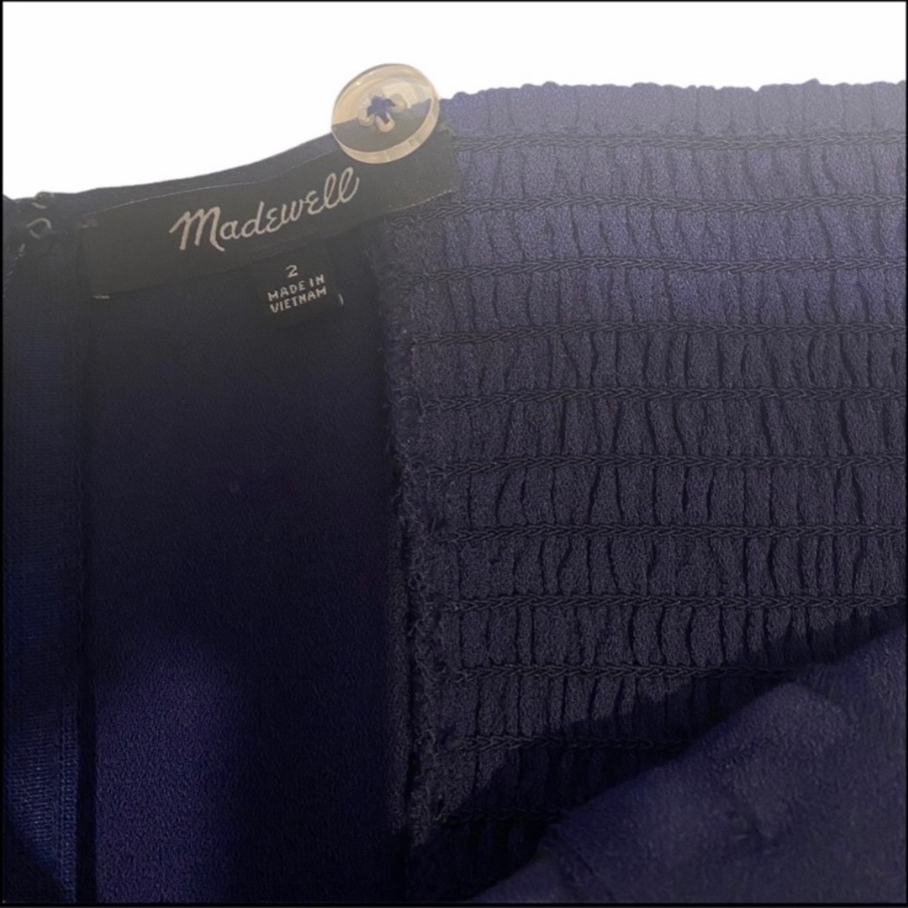 MADEWELL WIDE-LEG JUMPSUIT NAVY Sz 2 - Picture 10 of 10